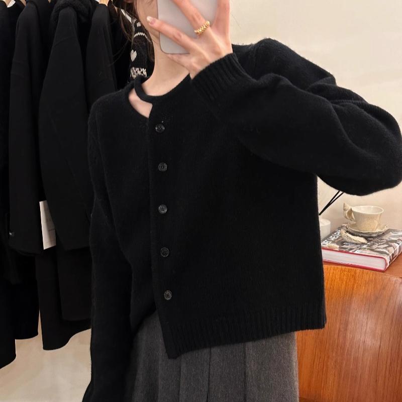 New Autumn Hollow Out O Neck Loose Sweater Cardigan Women Fashion Thin Single breasted Winter Knitted Sweaters Women Solid Slim Casual Cardigans 25539