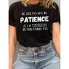 DO NOT PLAY WITH MY PATIENCE Letter Print T-Shirt, Short Sleeve Crew Neck Casual Top for Summer & Spring, Women'S Clothing