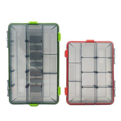 Wasserdichte Angelzubehör-Organizerbox Tackle-Einsatzbox mit verstellbaren Einsätzen Transparente Aufbewahrungsbox für Angelköder
