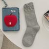 Lady Spring Solid Color Lace Pleated Bubble Mouth Tube Pile Pile Socks