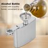 Portable Stainless Steel Wine Whiskey Flask Elegant Alcohol Bottle Cotainer with Funnel 4oz