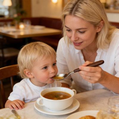 2 Stuks Roestvrij Staal Lepel Retro Opscheplepel Dinerlepel met Houtnerf Handvat Keukengerei voor Restaurant Huis