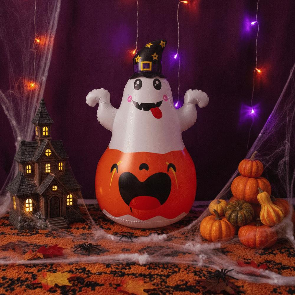 PVC Material Inflatable Pumpkin LED Light Pumpkin Lamp Halloween Decoration Indoor Decoration