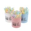 50Pcs/Set Fruit Fork Candy Color Mini Fruit Picks Plastic Snack Dessert Forks