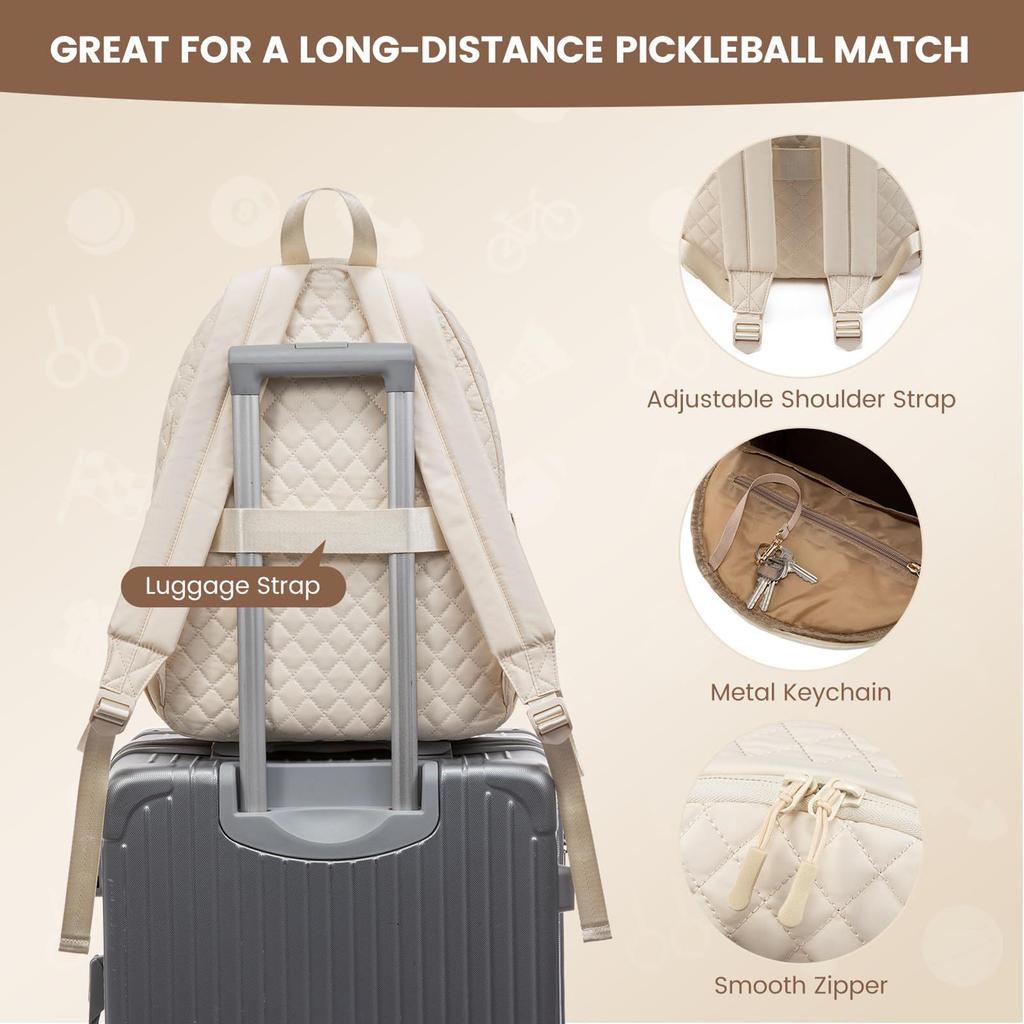 Pickleball Backpack Men Portable Adjustable Shoulder Strap Large Pickleball Set Bag Tennis Backpack For Tennis Racket Ball
