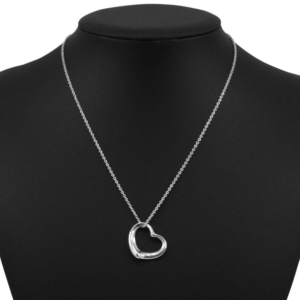 TIFFANY&Co. Open heart Necklace Elsa Peretti Silver925 heart 4.6g Women Used