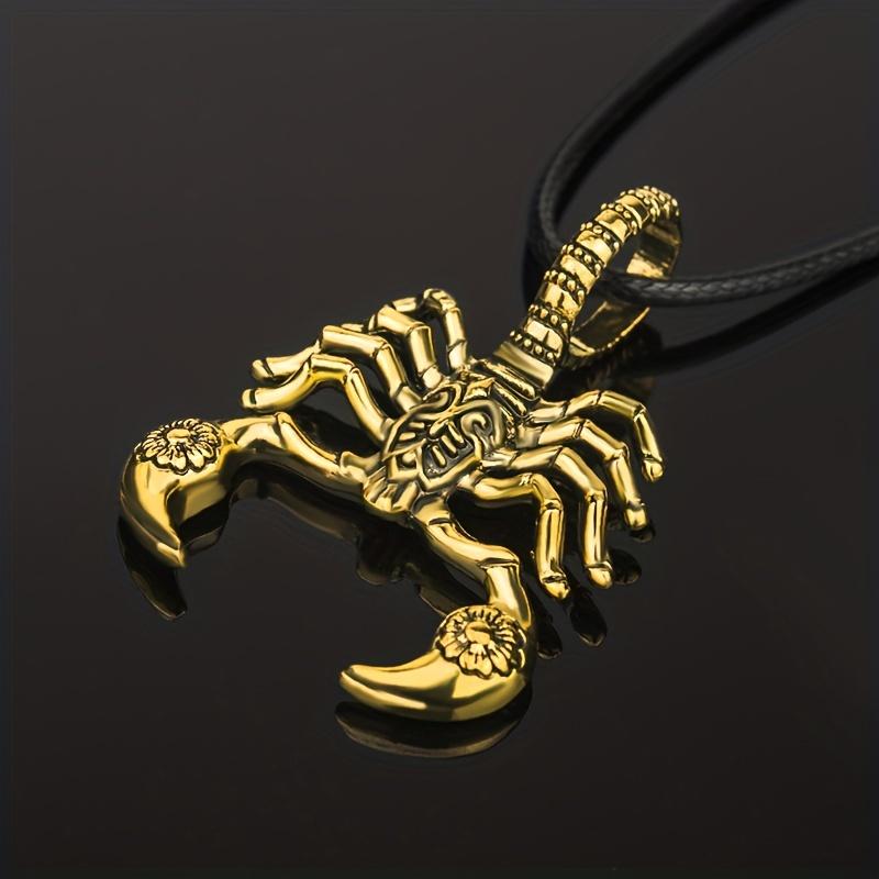 Scorpion King Pendant Necklace Men's Necklace New Fashion Metal Sliding Pendant Accessories Party Zircon