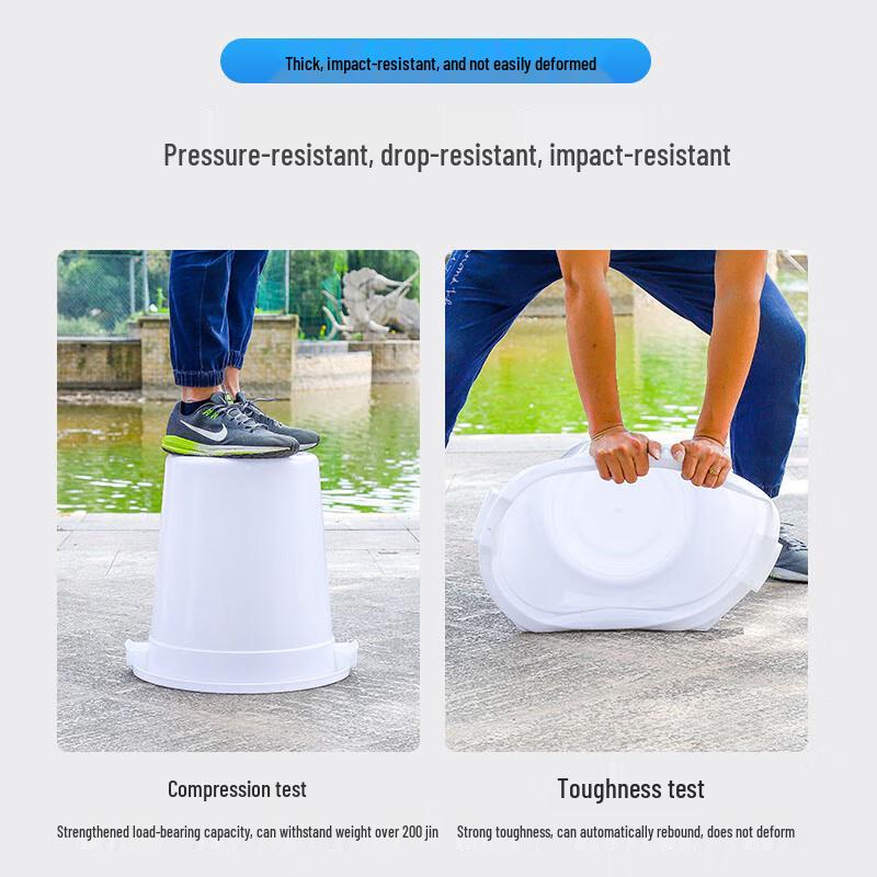 Lvkun Extra Large Thickened Plastic Water Storage Buckets with Lid