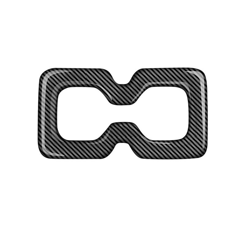 1 Piece Back Seat Water Cup Holder Panel Decoration Trim Frame Car Interior Rear Carbon Fiber For Mitsubishi Outlander Carbon Fiber Pattern