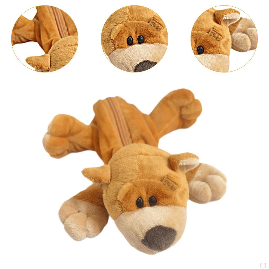 Pencil Case with Zipper, School Supplies, Lightweight Animal Pattern Case, Pouch for