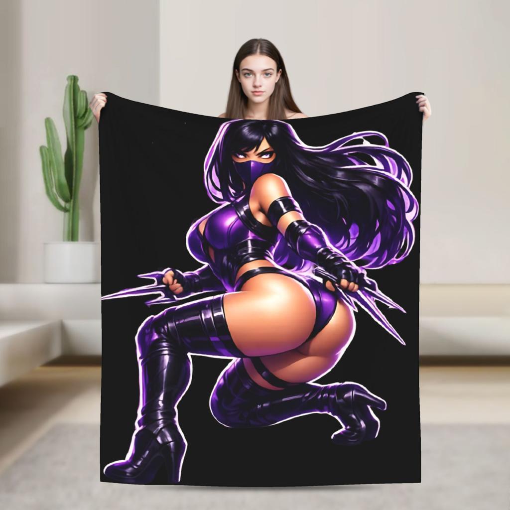 SubZero Mortal Kombat  Knitted Blankets   Plush Throw Blanket Bed Sofa Personalised UltraSoft Warm Bedspreads
