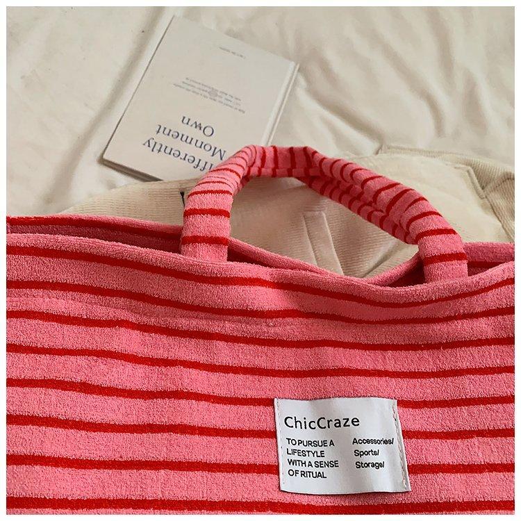 New Niche Bag, Striped Fashion, Lazy Style Tote