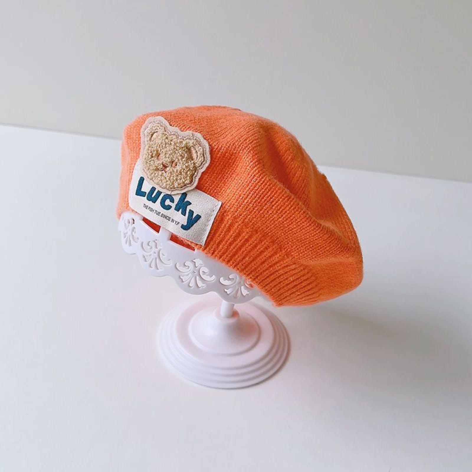 

Winter Baby Cute Flower Knitted Beret Woolen Hat One Size