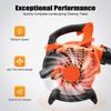 Gasoline Leaf Blower 25.4CC 2-Stroke Handheld Blower 7500RPM for Yard Lawn Cleaning Leaf Snow Blowing with 2 Pipes