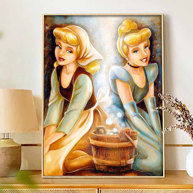 Disney Diamond Painting Cinderella 5D Handmade DIY Gift Diamond Painting Set Art Home Decor