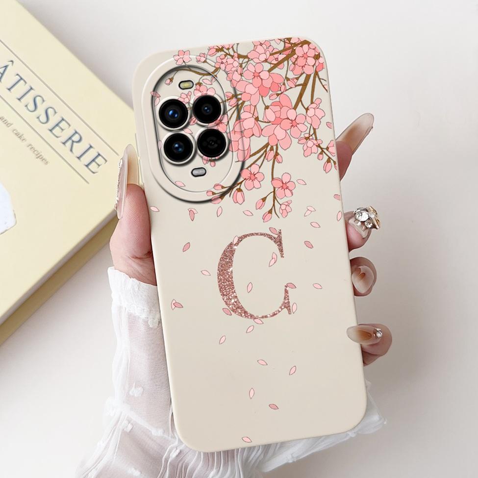 For Huawei Nova 13Pro MIS-AL00 Phone Cover For Huawei Nova 13 Pro Case Silicone Simple Fashion A-Z Letters Shockproof Bumper