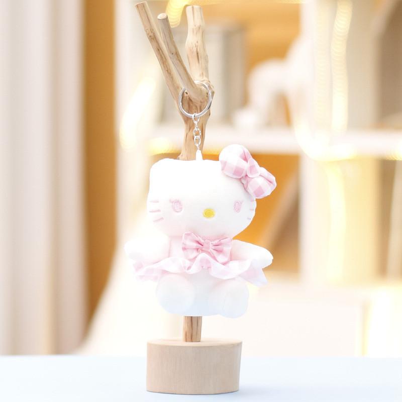 

Плюшевая игрушка животное мягкая кукла брелок аксессуар для сумки для девочек Plaid Bow