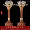 2pcs Lotus Candlestick Buddha for home decoration, tabletop decoration, crystal+metal material
