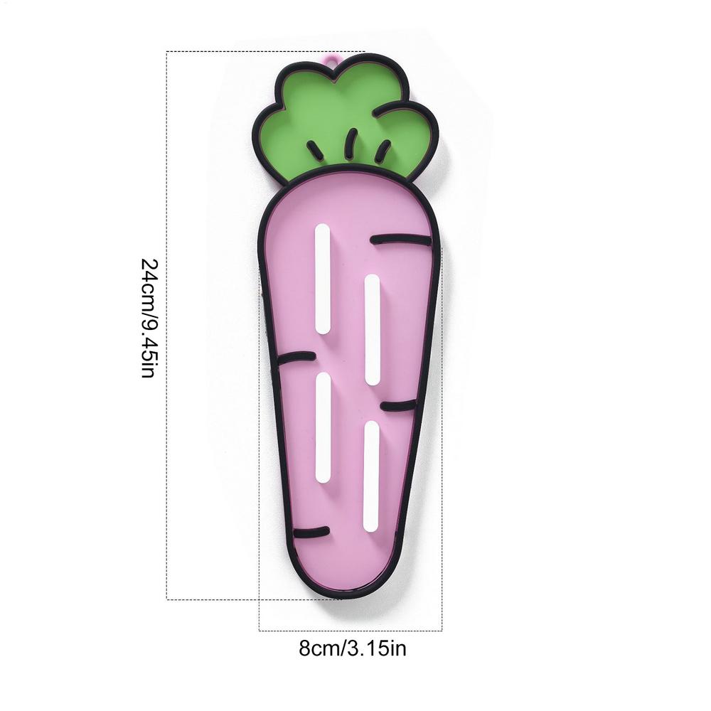 

Cartoon Carrot Pot Lid Mat, Kitchen countertop drain mat, Heat insulation oil proof multifunctional creative coaster, Dining mat S фіолетовий