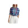 Polo Ralph Lauren SS23 Kleurblok Gestreept Enkelrijig Overhemd Dameshemden Blauw 211867455-005