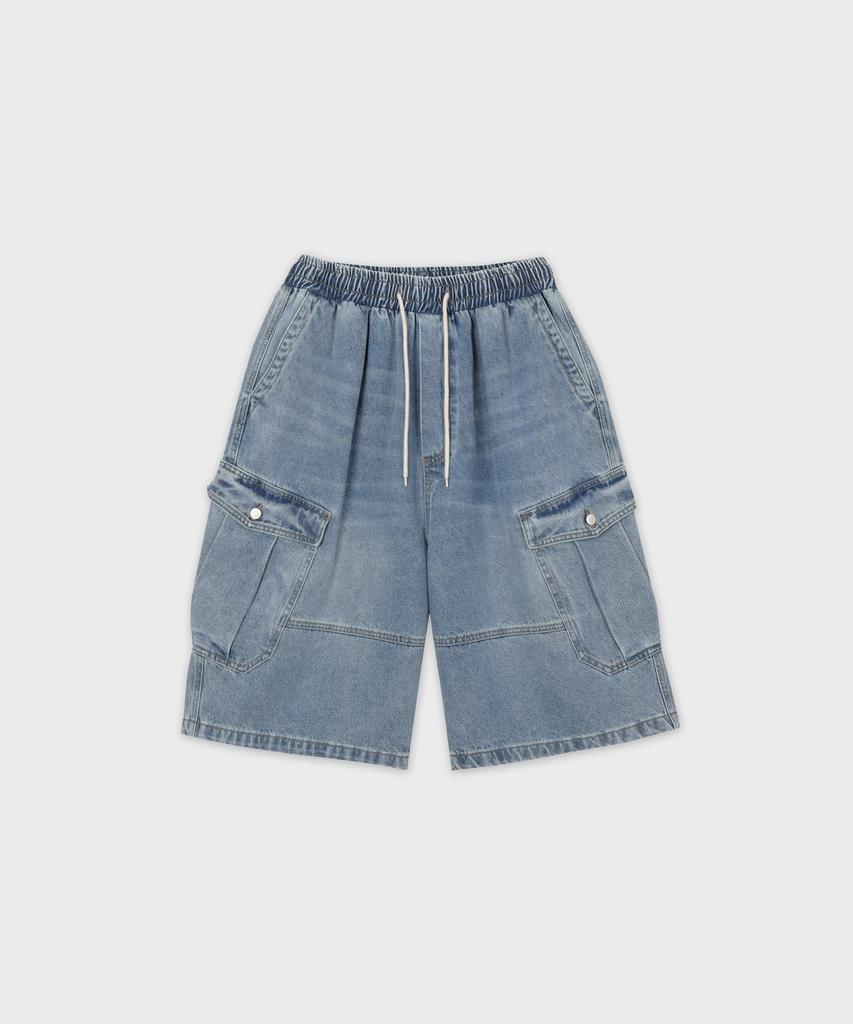 Peulojegteusseuli Signature Cargo Bermuda Pants [Medium Blue]_Hb2113