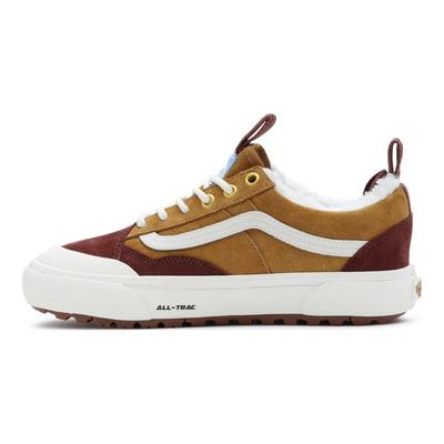 Old Skool MTE-2 Round Toe Lace-Up Comfortable Low Top Skate Shoes Unisex Sneakers Red Brown VN0009QEBYA