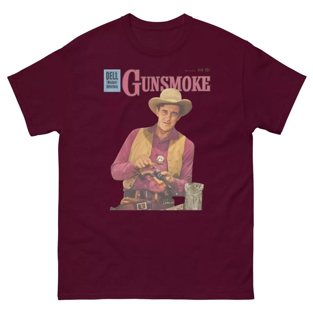 Gunsmoke T Shirt - Western Classic TV Show - Vintage Western Movie Tee Unisex T-Shirt L