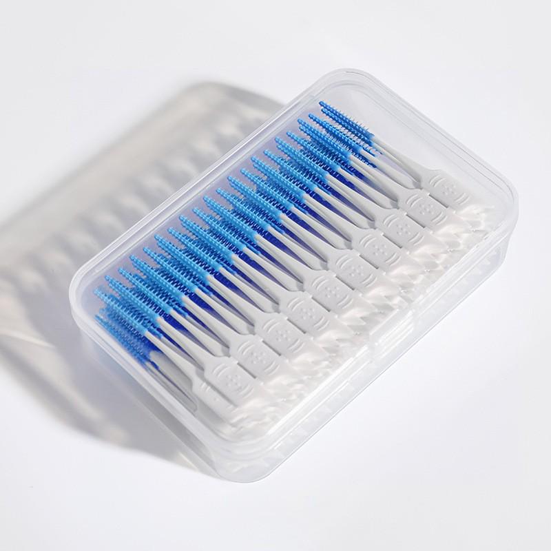 200er-Pack Einweg-I-förmige Interdentalbürsten und Zahnstocher aus weichem Gummi für die kieferorthopädische Anwendung