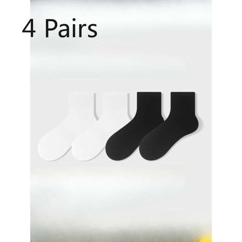 4 Paar Damen Frühling und Sommer Neue Mode Sport Freizeit Reine Farbe Deodorant Feuchtigkeitstransport In der Röhre Socken