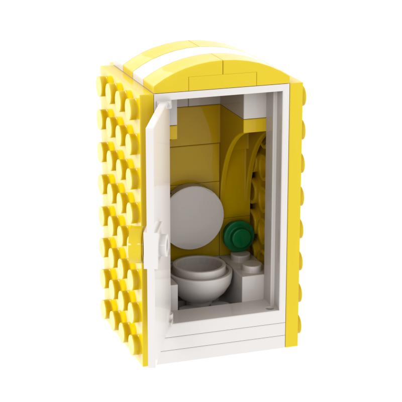 Tragbare Toilette Loo City MOC Szenen Dunny Klassische Straße Porta-Potty Dekoration WC Bausteine Bildung Kinder Spielzeug