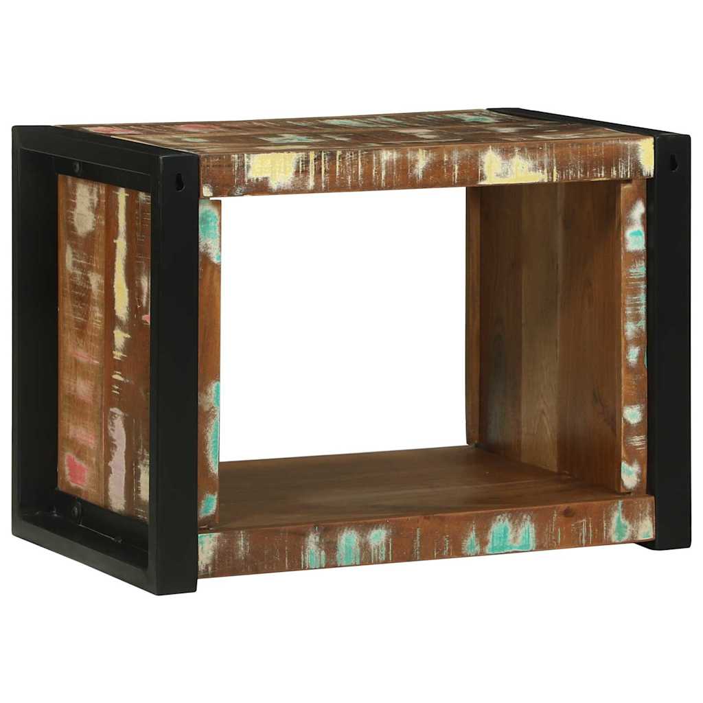 Wall Cube Brown 55 X 35 X 40 Cm Solid Upcycled Wood