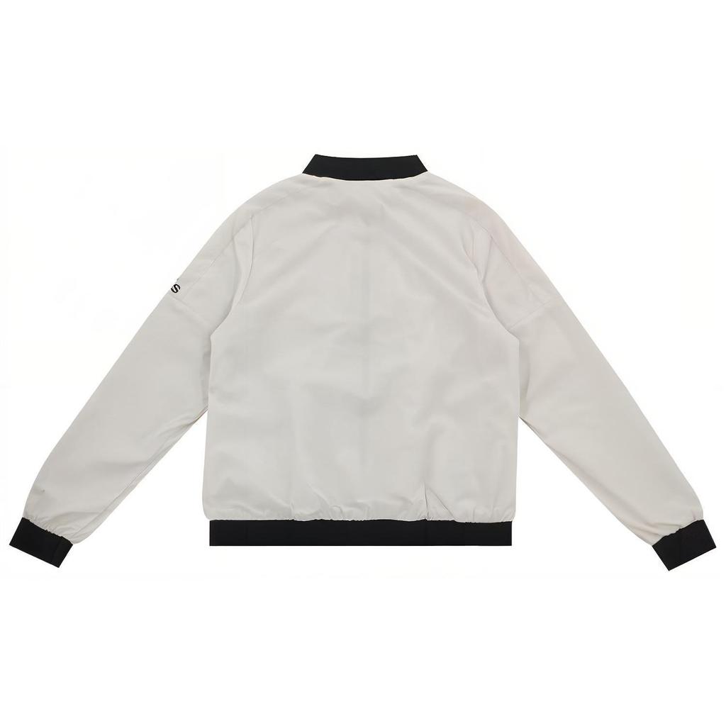 Adidas Reversible Logo Print Loose Fit Zip Jacket Women Jackets White CV5478