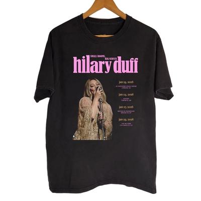 New Rare Hilary Duff On 2026 Tour Black S To 5XL Unisex Shirt SN681