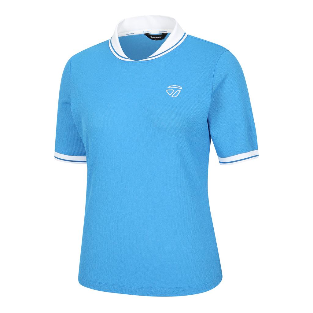 TAYLORMADE APPAREL 26Ss Women'S Mini Knit Shawl Collar Short Sleeve T-Shirt T8031T66149-906