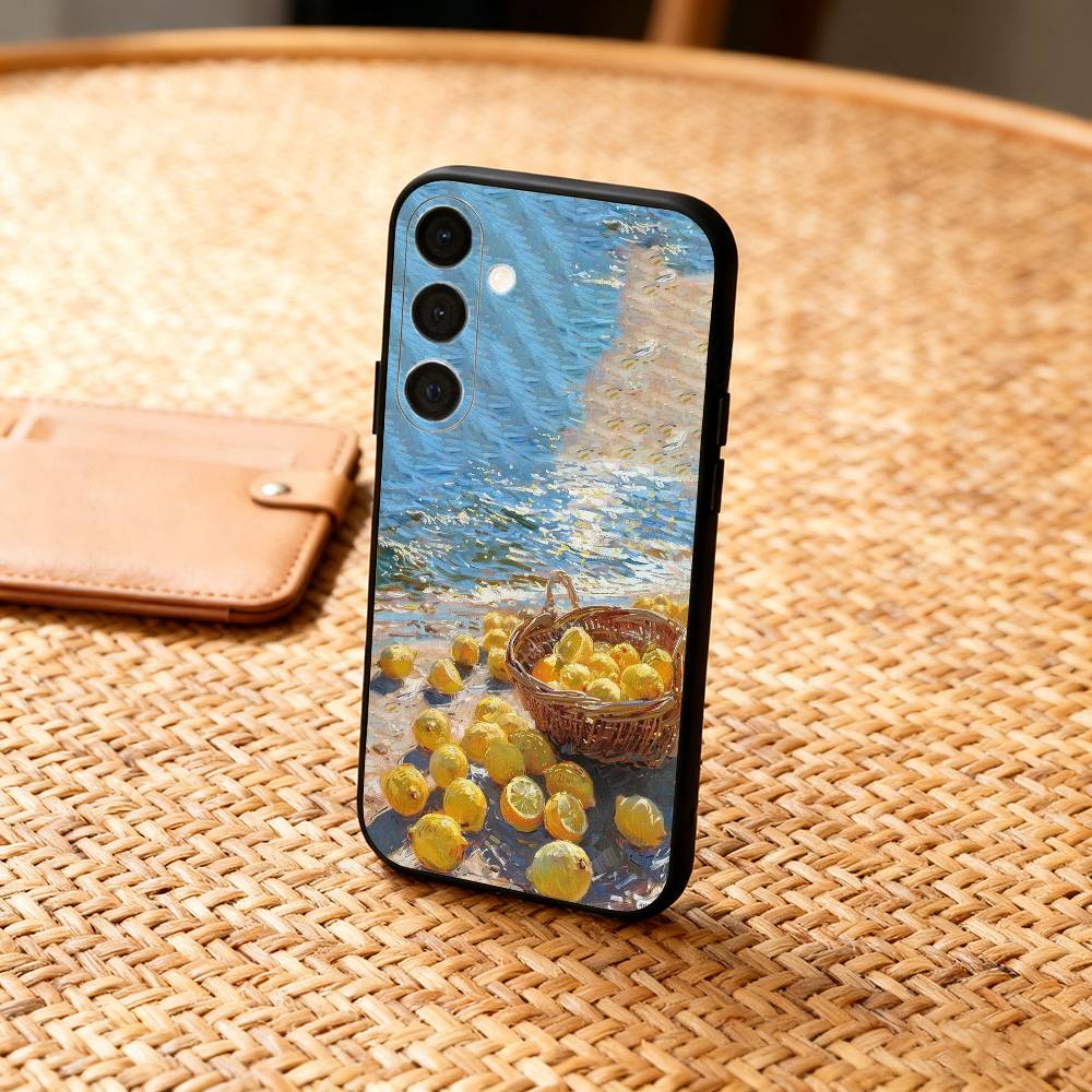 Sunset AND Seaside Phone Case For Samsung  A73,72,71,A52,51,40,41,A22,A32,31,A13, Soft Black Shell