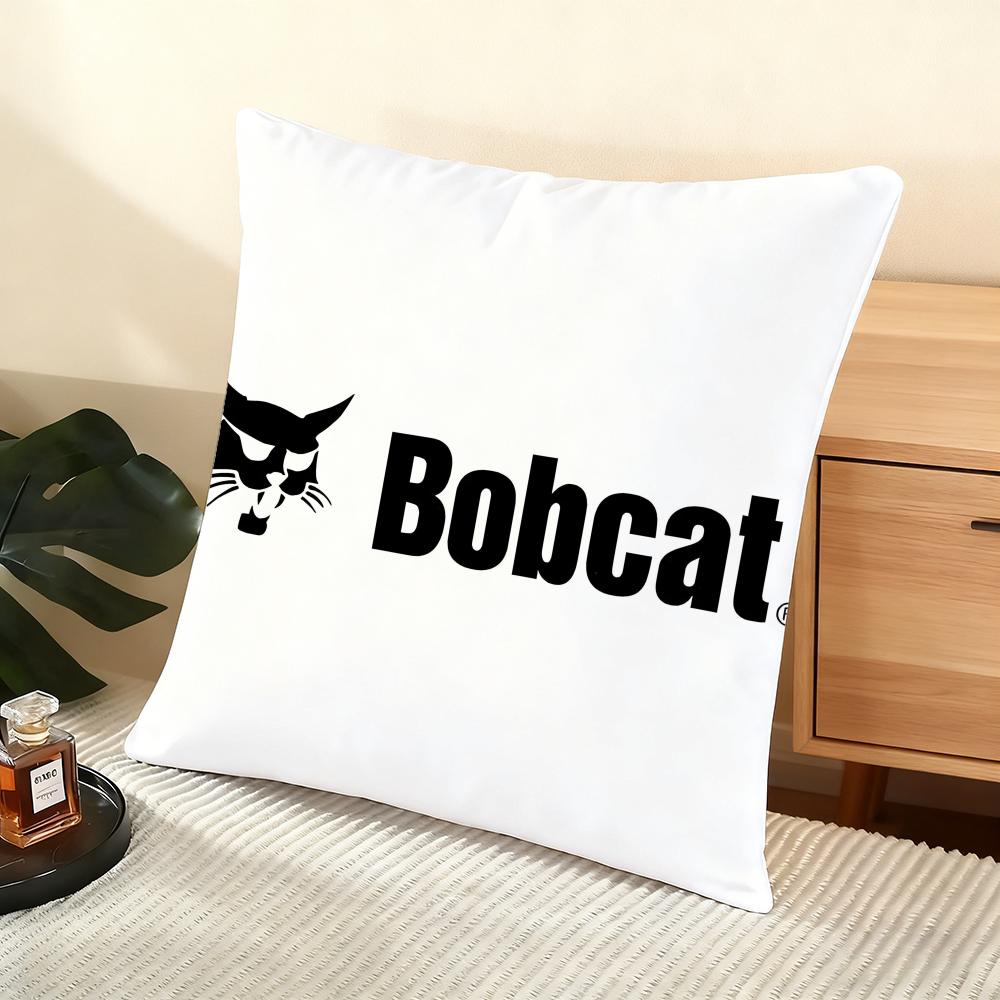 B-Bobcat Cushion Cover Soft Short Plush Pillow Cover Smooth Cozy Texture Aesthetic Cushion Case Home Decor