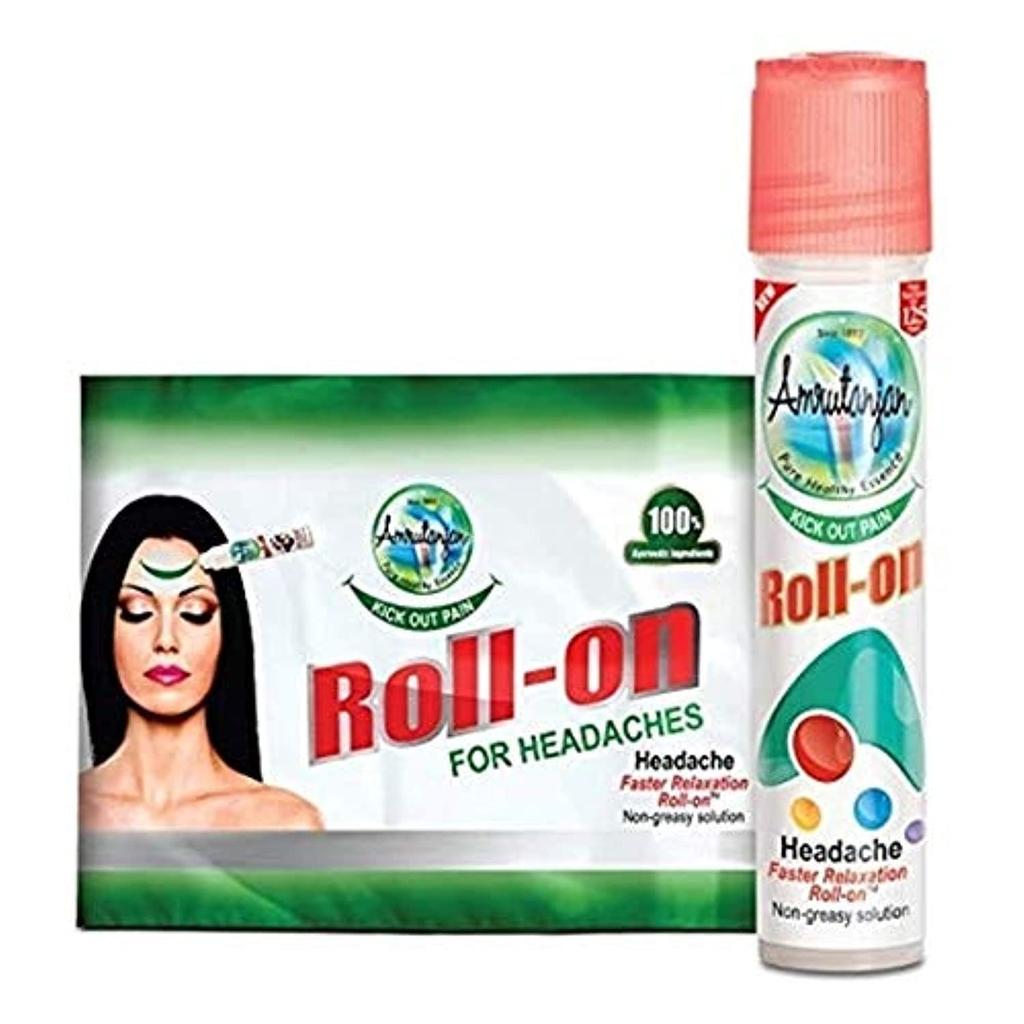 Amrutanjan Faster Relaxation Roll-On For Headache Relief 10ml Pack Of 3 | Ayurvedic Stress Reliever With Refreshing Aroma & Easy Application