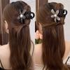 Neuer koreanischer Strass Haarspangen-Clip Stirnband Elegante Blume Haar-Krabbe Haarklammern für Damen Kopfschmuck Haarschmuck Pferdeschwanz Haarspangen