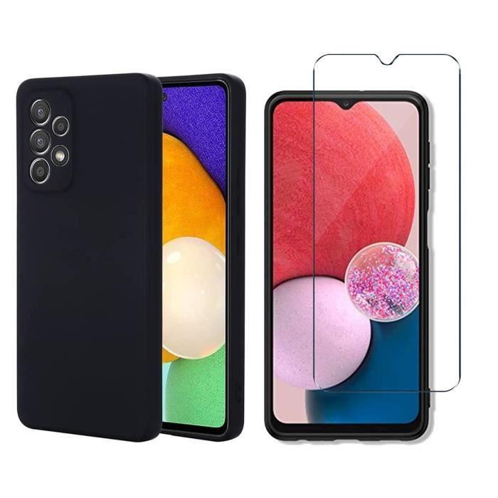 Coque de protection - toproduits® - samsung galaxy a13 4g - noir - verre trempé - résistant aux rayures