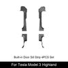 For Tesla Model 3 Highland 2024 Door Sill Strip Guard Car Front Rear Door Threshold Protector Waterproof And Anti-fouling Pads