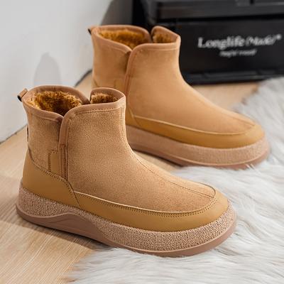 Nieuwe Winterlaarzen Antislip Werk Hoge Schacht Buiten Warm Pluche Casual Schoenen voor Mannen Waterdicht PU Leer Warm Sneeuw Enkellaarzen