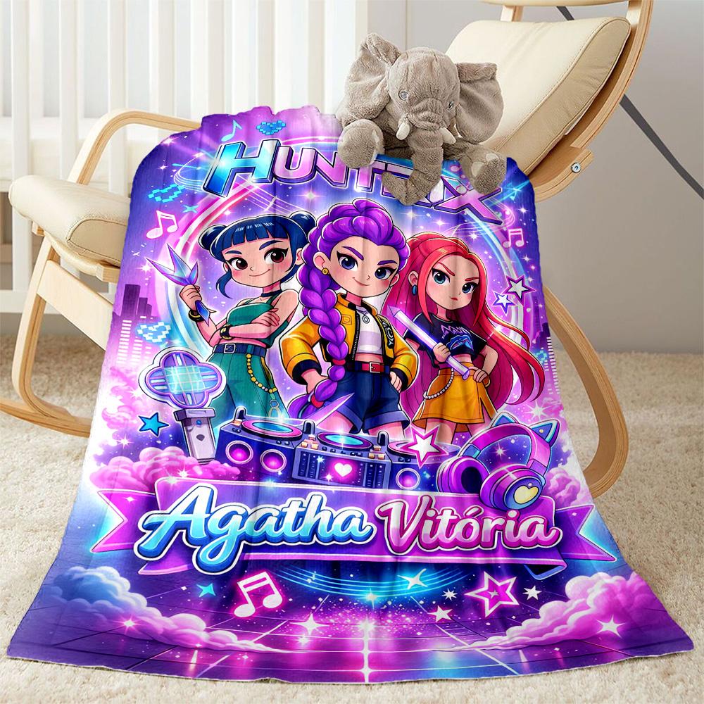 1pc K-Pop Coloring Book Blanket Comfortable Soft Lightweight Multi Seasonal Blanket for Travel Camping Picnics Sofa Office Bedroom Gift Friends
