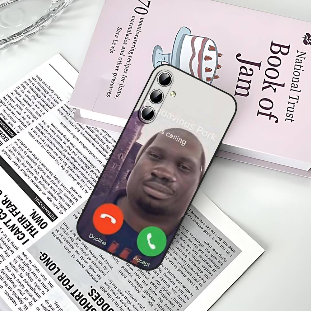 John Pork Is Calling Answer Call Phone Case For Samsung Galaxy S21 S22 S23 S24ULTRA S25ULTRA FE Ultra Plus5G A52S S26 Soft Cover