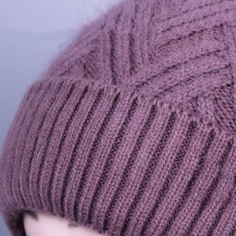 Winter hat fleece warm wool hat outdoor cold cover ear protector old lady knitted hat