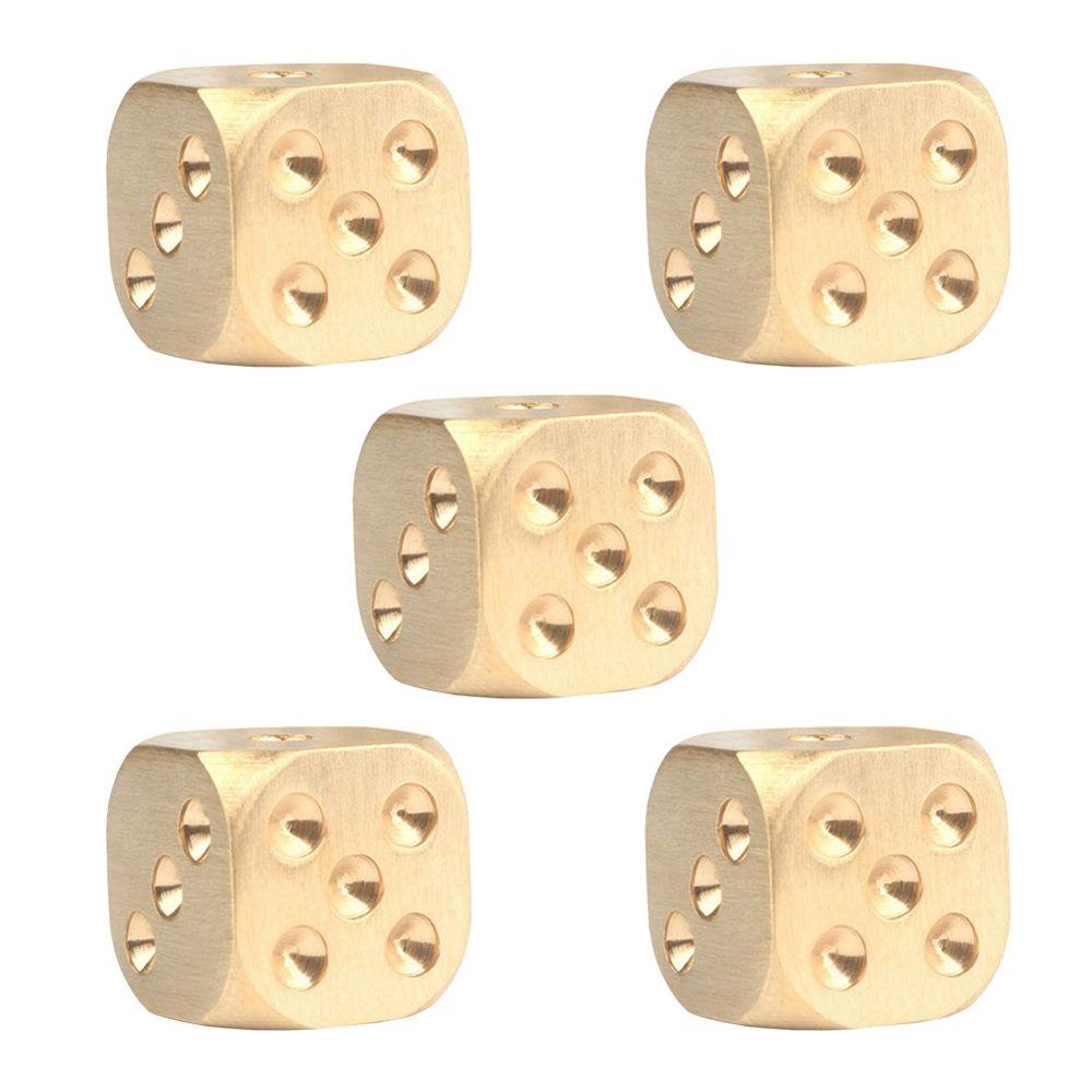 Bar Supplies Playing Game Tool Figurines Metal Solid Dice Solid Dice Brass Dice Copper Dice