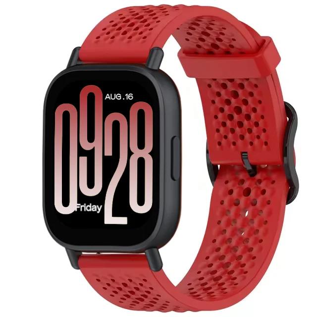 

22mm 20mm Sport Strap for Redmi Watch 5 Lite Breathable Silicone Bracelet Accessories for Redmi Watch 5 Active Watchbands Correa For 22mm Width красный