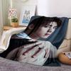 1Pc Cha Eun-woo Blanket Soft Comfortable Polyester Blanket All Season Warm Throw Bedroom Office Outdoor Use Ideal Christmas Gift Choice Print Home Bla