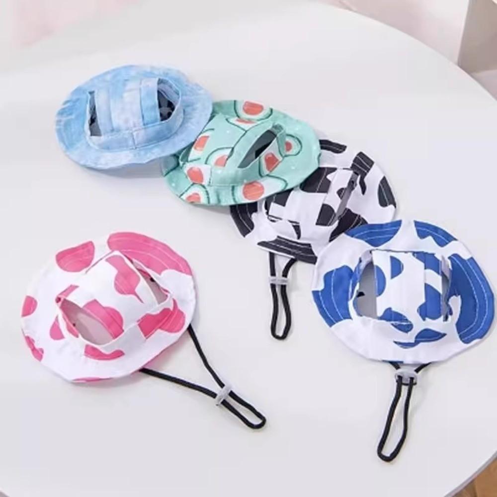 S/M/L Cat Sun Hat Cotton Pet Caps Cute Cat Bucket Hat  Travel