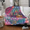 Happy 16Th Birthday Themed Blanket Personalized Name Soft Warm And Versatile For Sofa Bed Office And Travel Machine Washable Comfortable In All