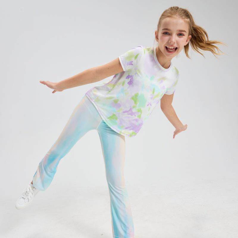 Girls' Quick-Dry Short-Sleeve Sports T-Shirt with UPF50+ Sun Protection